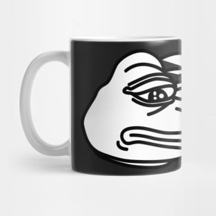 Black and White Sad Pepe Mug